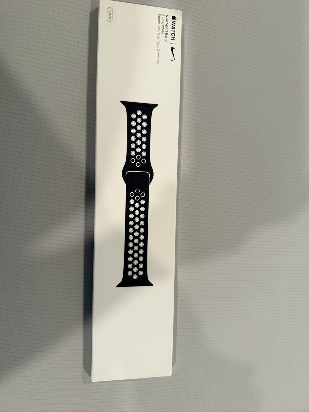Nike Apple Black and White Perforated Sport Watch Band